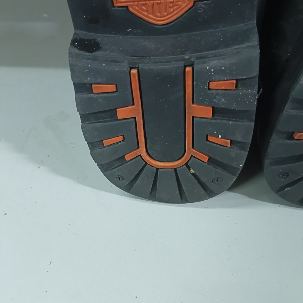 Harley-Davidson Black Leather Boots with Buckle - Picture 12 of 13
